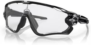 Oakley Jawbreaker OO9290 9290 31MM Polished Black/Clear/Black Photo Iridium Rectangle Sunglasses for Men + BUNDLE Accessory Leash + BUNDLE with Designer iWear Eyewear Kit