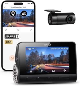 70mai New 4K Dash Cam A810 with Sony Starvis 2 IMX678,Dual HDR Front and Rear Cam,Built in GPS,Night Owl Vision,Support 256GB Max,Smart Parking Guardian Mode,AI Motion Detection,Time-Lapse Recording