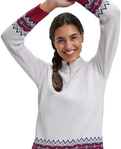 FALKE Women's SK Troyer Sweatshirt, White (Off-White 2040), S
