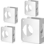 2-1/8 Inch x 2-3/8 Inch x 1-3/4 Inch Lock and Door Reinforcer Repair Doors Reinforcement Plate Stainless Steel Home Security Door Lock Plate Add Security to Your Home (4 Pcs)