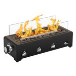 Onlyfire 18 Inch Tabletop Gas Fire Pit with Hose & Lava Rocks, 3.2 kW