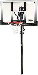 Lifetime 71281 In Ground Power Lift Basketball System, 52 Inch Shatterproof Backboard