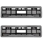 Tiger AUTO Accessories Carbon Fibre Licence Plate Frames CAR Registration Plate Holders for Cars, CAR Number Plate Covers, 51.5 X 14.5 CM.(Pack of-2)