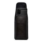 Turtleback Belt Case Designed for Galaxy S20+ S21+ Plus (2020) Vertical Holster Black Leather Pouch with Heavy Duty Rotating Belt Clip, Mobile Phone Holsters, Made in USA