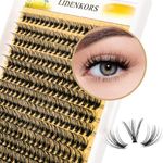 Eyelash Clusters Lash Clusters D Curl Wispy Cluster Lashes Natural Individual Lashes Waterproof Eyelash Extensions Fluffy Lash Extensions Faux Cils Extension Mink False Eyelashe (260-40D-0.07D-10mm)