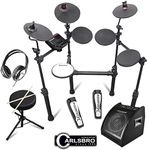 Carlsbro CSD100 R-PLUS Electronic Drum Kit 7 Piece Digital Set Stool and Monitors