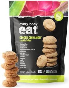 Every Body Eat Crunchy Cookie Bites, Gluten & Dairy Free, Vegan, School Lunch Snacks, (5.5 Ounce (Pack of 6), Ginger Cinnamon)
