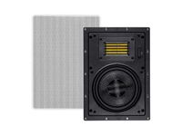 Monoprice 2-Way Carbon Fiber In-Wall Speakers - 6.5 Inch (Pair) With Magnetic Grille And Ribbon Tweeter - Amber Series