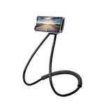 king shine Lazy Neck Phone Holder Neck Hanging Mobile Cell Phone Stand 360 Rotating Flexible Long Arms Stand Clip Holder Compatibl with 4-7 Inches Smatphones - Black