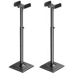ELIVED Universal Speaker Stands Pair Height Adjustable Max 43.3", Surround Sound Speaker Stands for Bookshelf Speaker Satellite Rear Speakers Up to 11 lbs, Spring-Loaded Plate Extends to 10", YD5028