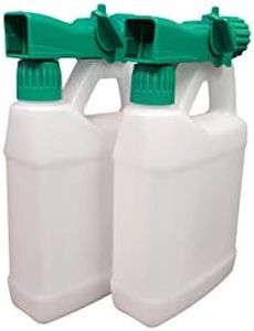 Multi-Use Lawn Hose-End Sprayer 32oz (Pack of 2) Empty Refillable Bottle (Natural, Clear), 30:1 Sprayer, Reusable - Best for Fertilizer, pesticides, herbicides, car wash and Any Other Outdoor Liquid