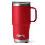 YETI Rambler Travel Mug, Stainless Steel Vacuum Insulated with Stronghold Lid, Rescue Red, 20 oz (591 ml)