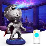 JUIARA Star Galaxy Projector-Mech Warrior Space Projector with Timer, Astronaut Starry Nebula Ceiling LED Lamp Room Decor Aesthetic, for Kids Adults, Christmas, Birthdays, Valentine's Day