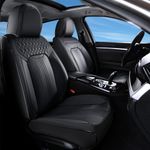 Coverado Seat Covers, Car Seat Covers Front Seats, Black Car Seat Cover, Waterproof Car Seat Covers, Car Seat Cushion, Front Car Seat Covers Leatherette Car Seat Protector Universal Fit Most Cars