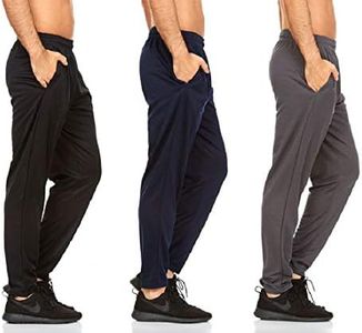 DARESAY 3 Pack: Mens Athletic Pants with Pockets, Mens Sweatpants, Men's Lightweight & Breathable Joggers (Up to 3XL)