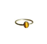 Natural Tiger Eye Gemstone Ring 925 Sterling Silver Handmade Women Stacking Minimal Ring 5x7 MM Oval Shape Birthstone Jewelry