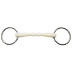 Korsteel Flexi Loose Ring Mullen Mouth Snaffle Bit, IVory, 4.5"