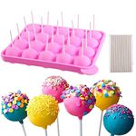 Cake Pop Mould Set Ice Cube Trays Silicone Pop Cakes Candy Mold Gumdrop Jelly Cupcake Lollipop DIY Tools + 120 sticks