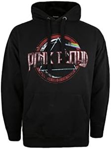 Cotton Soul Pink Floyd Emblem Mens Sudadera Negro, Negro, L