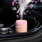 Unee Car Diffuser,USB 100ml Small Essential Oil Humidifier Aromatherapy Diffusers for Office Room(Pink)