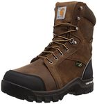 Carhartt 8" Men's Waterproof Composite Toe Internal Metatarsal Guard CMF8720 Work Boot, Dark Brown Oil Tanned, 10 M US