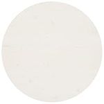 vidaXL Solid Pinewood Table Top - Round, White, Ideal for Dining Room, Kitchen and Garden Tables