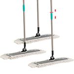 3 Pieces Floor Dry Dust Mop Cotton Commercial Floor Sweeper Residential Flip Mop Replacement Washable Mops for Floor Industrial Dust Mop for Hardwood Marble Tile Floor Mopping, 23.6 x 53 Inch