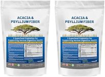 Acacia & Psyllium Husk Fiber Powder - Prebiotic & Natural Supplement - Soluble Acacia & Psyllium Husk Powder - 1.5 lbs (48oz), 2 Packs