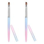 TOYMIS 2pcs Nail Polish Clean up Brush, Nail Pen Painting Tools Nail Remover Brush for Nail Art Design & Polish Mistake Cleaning