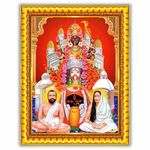 Pavan Photo Laminations Kolkata Kali Maa Mata Ramakrishna Paramahamsa Wall Painting Framed Home Decor (Wood,Matte,Gold,Big Size,10 x 12 Inch) R1202M