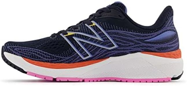 New Balance Women's Fresh Foam X 860V12 Running Sport Sneakers Shoes Eclipse/Night Sky/Vibrant Orange 8.5 Wide