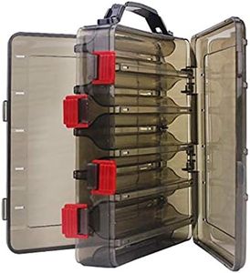 OriGlam Fishing Lure Tackle Box, Fishing Tackle Storage Trays, Double Sided 10 Compartments Waterproof, Organizer Case Boxes Containers, for Vest Casting Fly Fishing