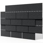 INMOZATA Pack of 18pcs Asphalt Roof Shingles 2.61sqm Self-adhesive Sheds Roofing Felt Shingles Tiles for Most Roof of Sheds Arbour Porch Wendy House Doghouse Log Cabin (Square 3 Tab Shingles, Black)
