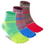 likloks Men/Women Toe Socks COOLMAX High Performance Athletic Running Five Finger Socks Quarter-Medium (3 Pairs)