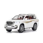 COCOBLINC 1 32 Toyota Prado Model Model Car Sports Car Exclusive Alloy Metal Pull Back Die-Cast Car Diecast Metal Pullback Toy Car with Openable Doors & Light Music Toys for Kids - White