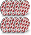 Self-Adhesive Magnetic Smoke Detector Mount 70 mm Diameter - Set of 10 Quick & Secure Installation Without Drilling or Screwing for All Smoke Detectors & Fire Alarms