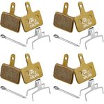 Zacro Bike Brake Pads, 4 Pairs Multi-Metallic Bicycle Disc Brake Pads Fit for Tektro Shimano TRP Br-M575 B01s Mt200 M525 M515 T615 T675 M505 M495 M486 M485, Mountain MTB Ebike Brake Pads Replacement