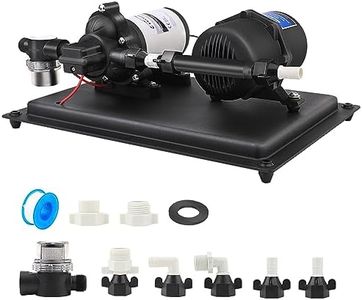 RV Water Pump 12V DC 3.5 GPM 45PSI Fresh Water Diaphragm Pump with 0.75L 125PSI Pre-Pressurized Accumulator Tank, Built in On Demand Pressure Switch for Boat, Travel Trailer, RV