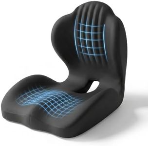 ROWPOZ Ergonomic Memory Foam Seat Cushion, 2026 Upgraded Breathable Seat Cushion with Lumbar Support, Cutout Hollow, Ideal for Long Driving, Office & Home (Black)