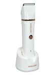 Painless Electric Bikini Trimer & Shaver For Women - Rose Gold | Rechargeable Hair Remover For Arms, Legs, Underarms And Facial Hairs | Cordless & Waterproof Design Body Hair Trimmer (White)