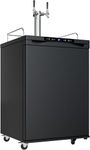 EdgeStar KC3000TWIN Full Size Dual Tap Kegerator with Digital Display - Black