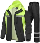 SaphiRose Men's Rain Suit High Visi