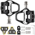 Road Bike Pedals, 9/16" Clipless SPD Pedals, Aluminum Alloy Bicycle Pedals Compatible with SPD SL System,Cycling Pedal Cleats Set for Shimano SPD, MTB, Fitness, Spin Bike, Indoor & Outdoor Cycling