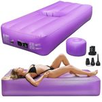 Newly Upgraded BBL Bed with Built-in Pump BBL Bed After Surgery for Sleeping Brazilian Butt Lift Recovery Pillow After Surgery Inflatable BBL Mattress with Hole for Post Surgery Recovery (Purple)