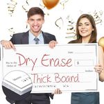 Giant Dry Erase Check - 16" x 32", Reusable Big Oversized Blank Check for Presentation - Great Photo-Op for Fundraisers, Charity & Donation Events