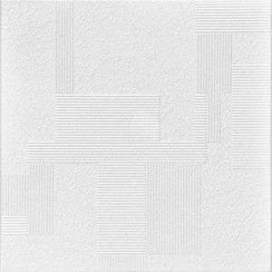 A la Maison Ceilings R187 Vectors Foam Glue-up Ceiling Tile (128 sq. ft./Case), Plain White