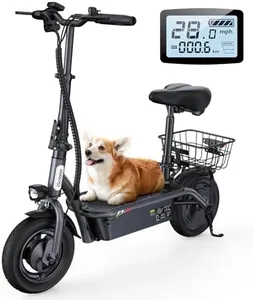 iScooter F3 Electric Scooter with Seat, 28 MPH Top Speed & 37 Miles Range, 1000W Powerful Motor, 10'' Pneumatic Tire Scooter for Adults, Adjustable Seat & Handlebar E Scooter for Adults with Seat