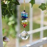 H&D Rainbow Sun Catcher Crystals Ball Prism Pendant Rainbow Maker Chakra Cascade Suncatcher