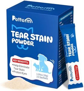 Tear Stain Remover Powder for Dogs & Cats, Probiotic Supplement, 15 Sachets
