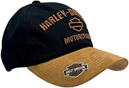 Harley-Davidson Men's H-D Motorcycles Logo Baseball Cap, Black/Brown